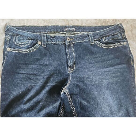 37 Royal Blue Women's Western Boot Cut Jeans Custom-Made 25x37 Plus/Tall Size - Picture 2 of 11